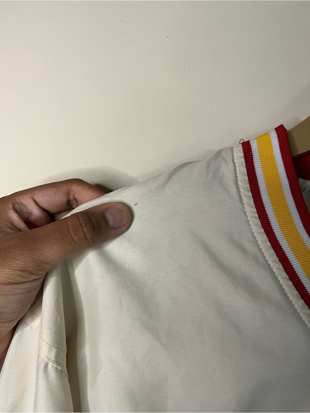 Vintage Reebok Pro Line Kansas City Chiefs Pullover Windbreaker Jacket M *FLAWS* - Picture 3 of 14
